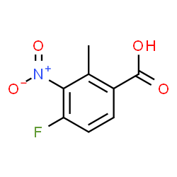 4-氟-2-甲基-3-硝基苯甲酸结构式