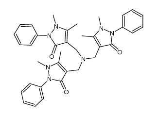tris-(1,5-dimethyl-3-oxo-2-phenyl-2,3-dihydro-1H-pyrazol-4-ylmethyl)-amine结构式