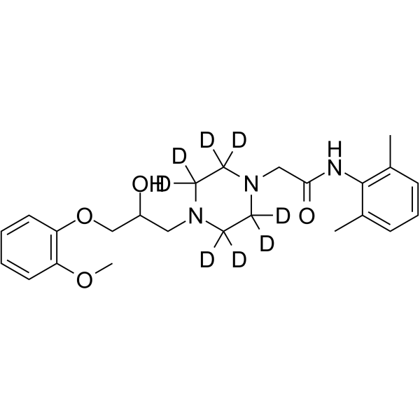 Ranolazine-d8结构式
