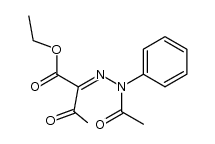 2-(acetyl-phenyl-hydrazono)-3-oxo-butyric acid ethyl ester Structure