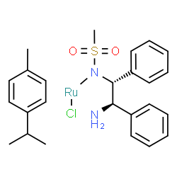 Chloro(p-cymene)[(1R,2R)-(-)-2-amino-1,2-diphenylethyl(methylsulfonylamido)]ruthenium(II) RuCl(p-cymene)[(R,R)-MsDpen] Structure