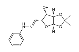 O1,O2-isopropylidene-α-D-xylo-pentodiald-1,4-ose-5-phenylhydrazone Structure