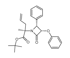 (R)-tert-butyl 2-methyl-2-((3S,4R)-2-oxo-3-phenoxy-4-phenylazetidin-1-yl)pent-4-enoate结构式