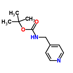 4-[(叔丁氧羰氨基)甲基]吡啶结构式