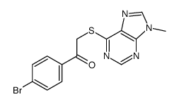 1-(4-bromophenyl)-2-(9-methylpurin-6-yl)sulfanylethanone结构式