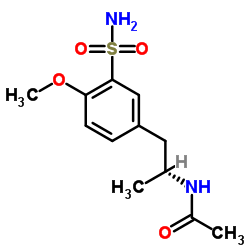 N-[(1R)-2-(3-氨基磺酰基-4-甲氧基)-1-甲基]乙酰胺结构式