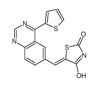 5-((4-(噻吩-2-基)喹唑啉-6-基)亚甲基)噻唑烷-2,4-二酮结构式