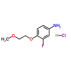 3-Fluoro-4-(2-methoxyethoxy)aniline hydrochloride (1:1)结构式