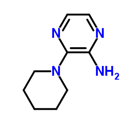 2-氨基-3-哌啶基吡嗪结构式