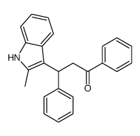 3-(2-methyl-1H-indol-3-yl)-1,3-diphenylpropan-1-one结构式