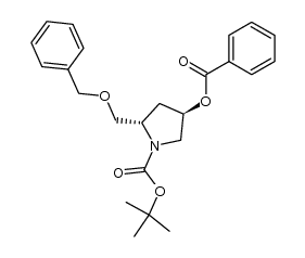 (2S,4R)-tert-butyl 4-(benzoyloxy)-2-((benzyloxy)methyl)pyrrolidine-1-carboxylate结构式