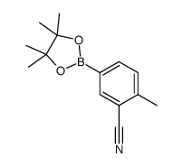 2-甲基-5-(4,4,5,5-四甲基-1,3,2-二氧杂硼烷-2-基)苄腈结构式