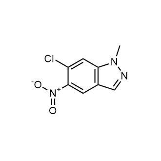 6-氯-1-甲基-5-硝基-1H-吲唑结构式