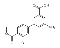 3-amino-5-(3-chloro-4-methoxycarbonylphenyl)benzoic acid Structure