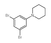 1-(3,5-二溴苯基)哌啶结构式