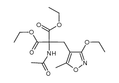 ethyl 2-acetamido-2-ethoxycarbonyl-3-(3-ethoxy-5-methylisoxazol-4-yl)propionate Structure