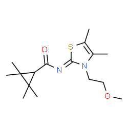 Cyclopropanecarboxamide, N-[3-(2-Methoxyethyl)-4,5-dimethyl-2(3H)-thiazolylidene]-2,2,3,3-tetramethyl-结构式
