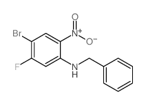 N-苄基-4-溴-5-氟-2-硝基苯胺结构式