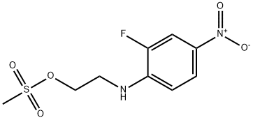 2-((2-fluoro-4-nitrophenyl)amino)ethyl methanesulfonate结构式