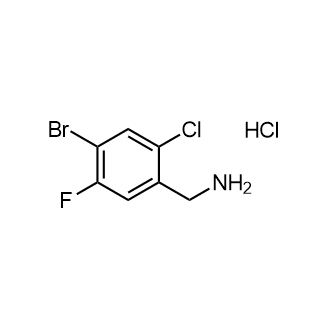 (4-溴-2-氯-5-氟苯基)甲胺盐酸盐结构式