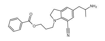 5-(2-氨基丙基)-1-[3-(苯甲酰氧基)丙基]-2,3-二氢-1H-吲哚-7-甲腈结构式