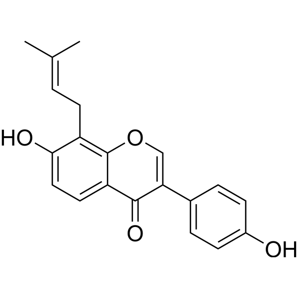 8-异戊烯基大豆苷元结构式