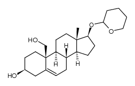 17β-O-(tetrahydropyranyl)androst-5-ene-3β,17β,19-triol Structure