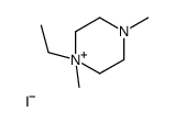 1-ethyl-1,4-dimethylpiperazin-1-ium,iodide结构式