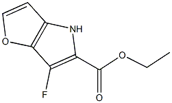 6-氟-4H-呋喃并[3,2-b]吡咯-5-羧酸乙酯结构式