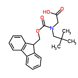(S)-2-((((9H-芴-9-基)甲氧基)羰基)氨基)-4,4-二甲基戊酸结构式