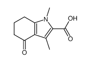1,3-dimethyl-4-oxo-4,5,6,7-tetrahydro-indole-2-carboxylic acid结构式
