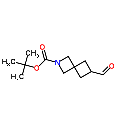 6-甲酰基-2-氮杂螺[3.3]庚烷-2-羧酸叔丁酯结构式