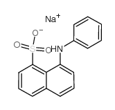 ANS-Na (=8-苯胺基-1-萘磺酸钠)结构式