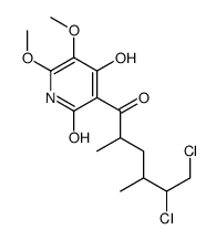 3-(5,6-dichloro-2,4-dimethylhexanoyl)-4-hydroxy-5,6-dimethoxy-1H-pyridin-2-one Structure