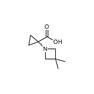 1-(3,3-二甲基氮杂环丁烷-1-基)环丙烷-1-羧酸结构式