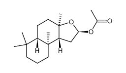 (3aR,5aS,9aS,9bR,12S)-dodecahydro-3a,6,6,9a-tetramethylnaphtho[2,1-b]furan-2-ol acetate结构式
