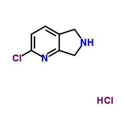 2-氯-6,7-二氢-5H-吡咯并[3,4-b]吡啶盐酸盐结构式