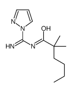 N-[amino(pyrazol-1-yl)methylidene]-2,2-dimethylhexanamide Structure