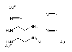 bis(ethylenediamine)copper bis[dicyanoaurate]结构式