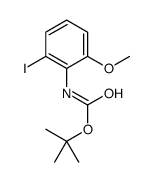 tert-butyl N-(2-iodo-6-methoxyphenyl)carbamate结构式