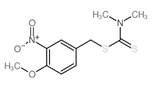 1-[(4-methoxy-3-nitro-phenyl)methylsulfanyl]-N,N-dimethyl-methanethioamide结构式