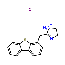 2-(dibenzothiophen-4-ylmethyl)-4,5-dihydro-1H-imidazol-1-ium,chloride Structure