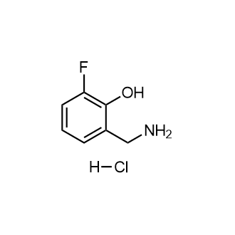 2-(氨基甲基)-6-氟苯酚盐酸盐结构式