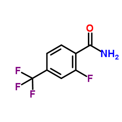 2-氟-4-(三氟甲基)苯甲酰胺结构式