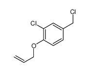 2-chloro-4-(chloromethyl)-1-prop-2-enoxybenzene结构式