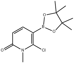 2-氯-1-甲基-6-氧代-1,6-二氢吡啶-3-硼酸频哪醇酯结构式