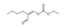 2-butyl-3-ethoxycarbonyloxy-propenal结构式