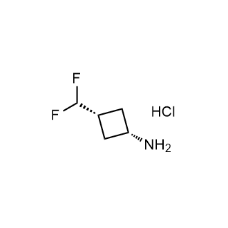Cis-3-(difluoromethyl)cyclobutanamine;hydrochloride Structure