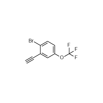 1-溴-2-乙炔基-4-(三氟甲氧基)苯结构式