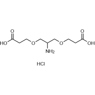 3,3’-((2-氨基丙烷-1,3-二基)双(氧基))二丙酸盐酸盐结构式